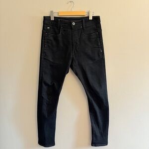 G-Star RAW D-STAQ 3D Slim Black Jeans with Multi-Pocket Design – Size 28x32 EUC